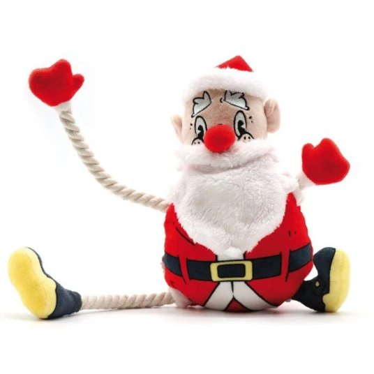 CR Xmas Eco Claus, igrača za pse, božiček, blago, vrv, z zvokom, 33 cm