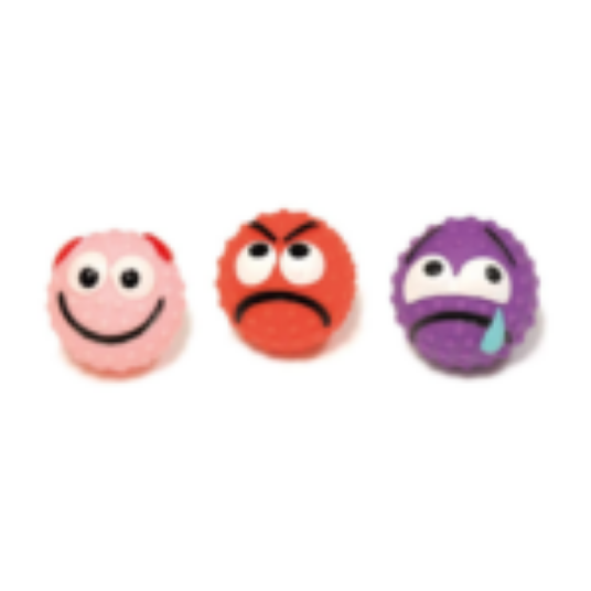 CR IGR. ZA PSE EMOTICON ŽOGA 6,5 cm SORT.(48)