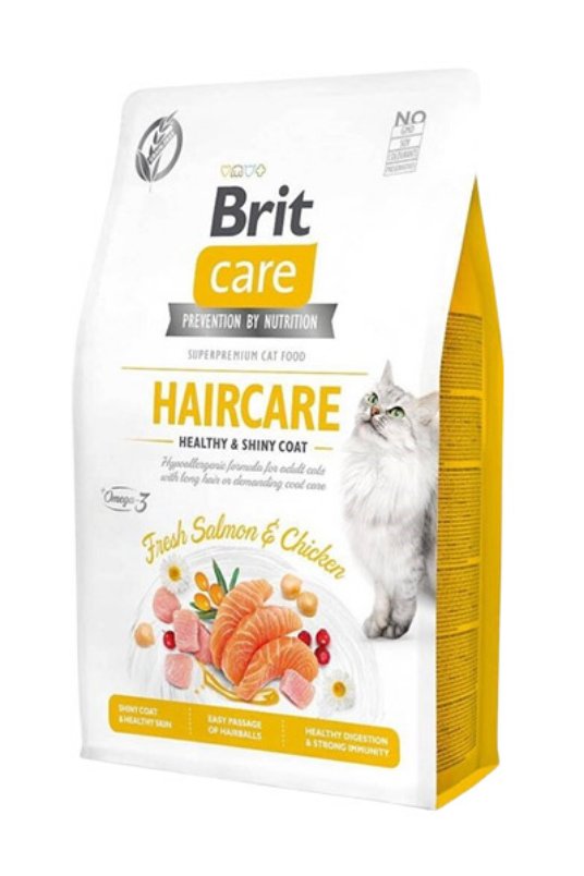 Brit Care Cat Grain-Free Haircare Healthy & Shiny Coat, 7 kg (za zdrav in svetleči kožuh)