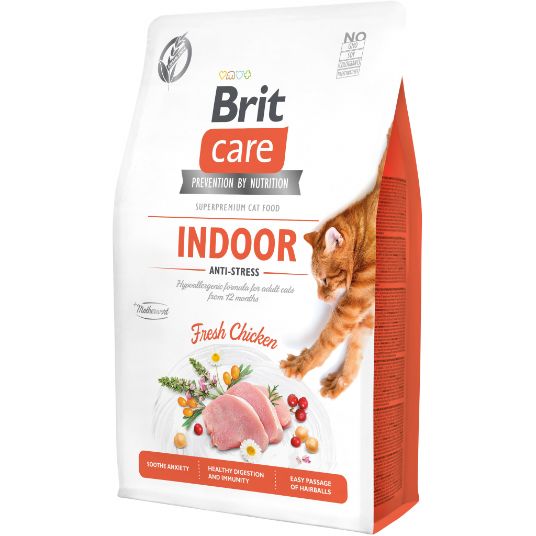 Brit Care Cat Grain-Free Indoor Anti-stress, 0,4 kg (za notranje mačke)
