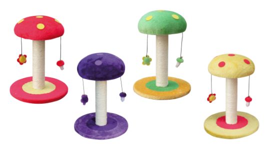 CR PRASKALNIK ZA MAČKE GOBICA 35 X 35 X 47 CM PISAN