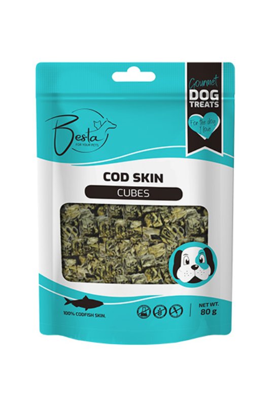 Besta QQ Cod skin cubes, 2,3x2,3cm 60g