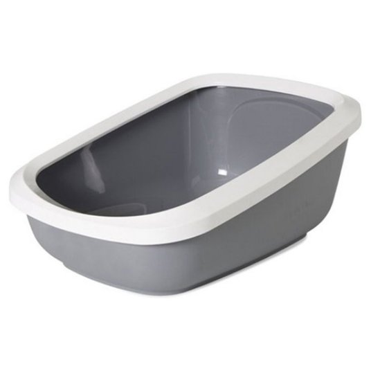 SAVIC Aseo JUMBO white-cool grey, zaprt wc, sivo bel, 48,5 X 67,5 X V 29 cm