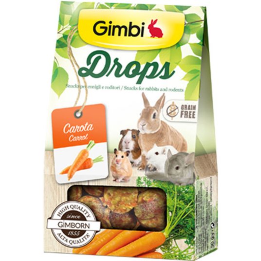 GIMBI DROPS DRAŽEJI S KORENČKOM, brez žitaric, 50 g (7)