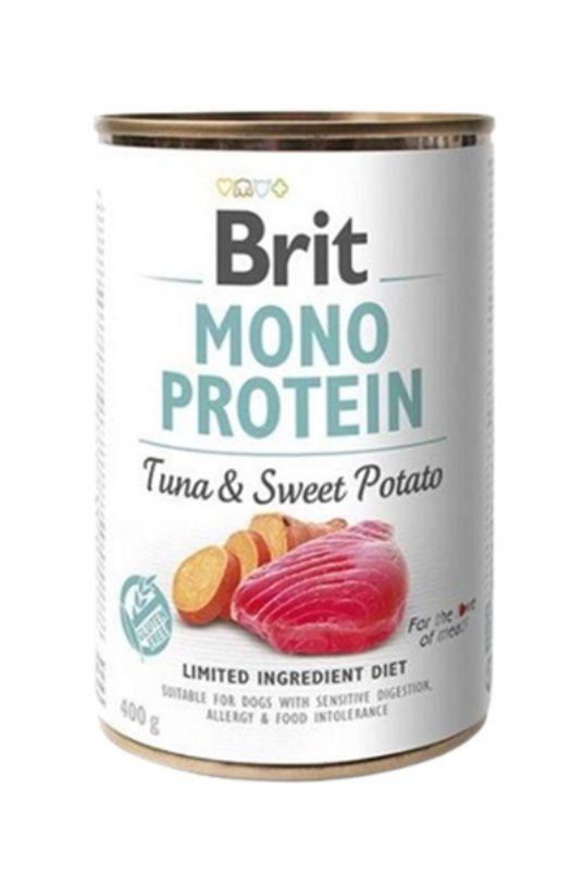 Brit Care Can Mono Protein Tuna & Sweet Potato 400 g (6) (tuna in sladki krompir)