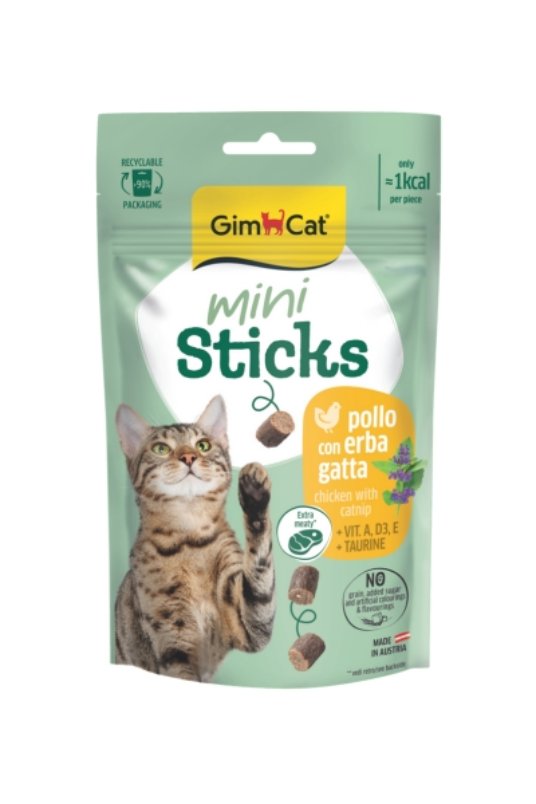 GC MINI STICKS PIŠČANEC IN MAČJA META, 50 G (12)