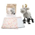 CR Xmas darilni set Plushy za pse, odeja 100x70 cm in igrača jelenček 24 cm, 2 kos