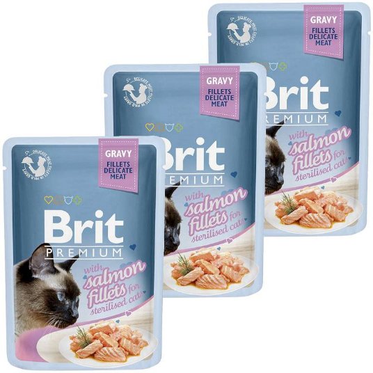 D.BPC-pouch Salmon in  Gravy for Sterilised cats 85g (24) - Fileji Lososa v omaki za steril. mačke