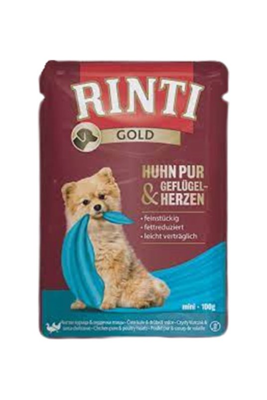 Rinti Gold Pouch Piščanec+perut.srca 100g (10)