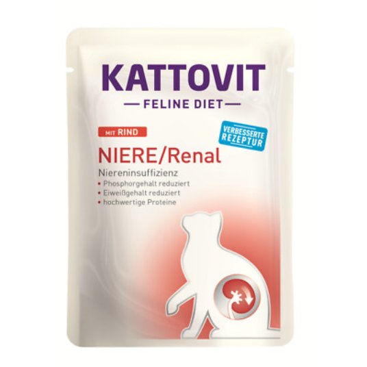 RINTI Kattovit pouch Renal Rind (goved) 85g (24)
