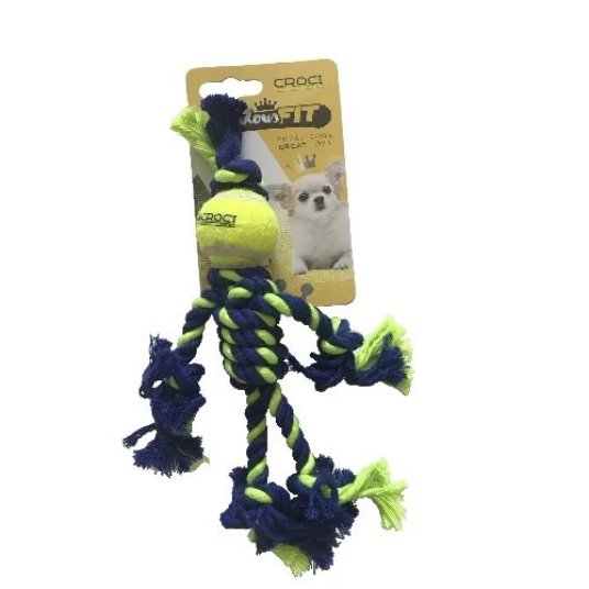 CR TENIS ŽOGA MINI Z VRVMI OR./MODR. 25 CM