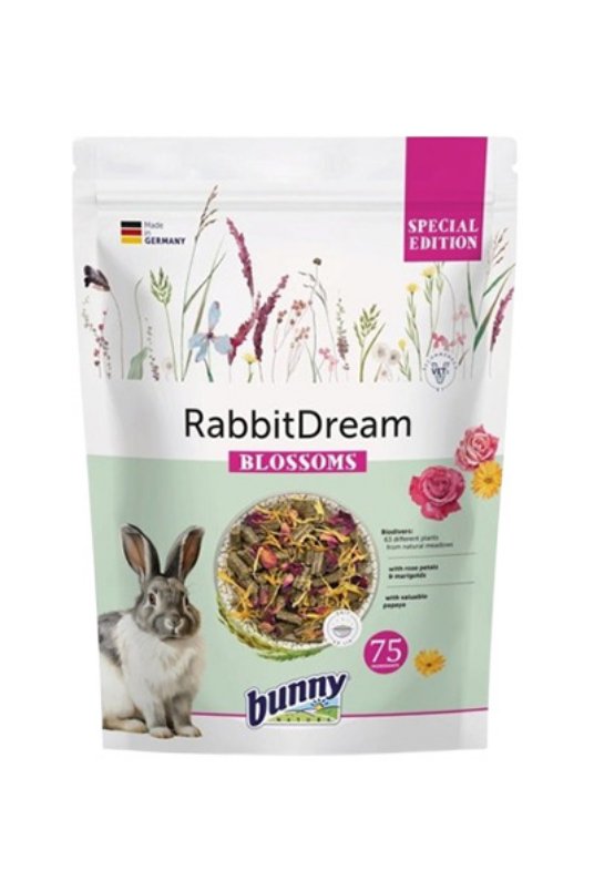 D. Bunny RabbitDream SpecialEdition BLOSSOMS, hrana za kunce, s cvetovi, 1,5 kg