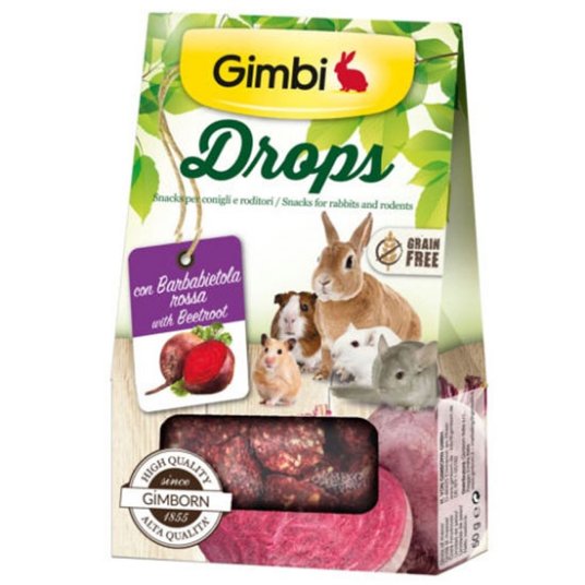 GIMBI DROPS DRAŽEJI Z RDEČO PESO, brez žitaric, 50 g (7)