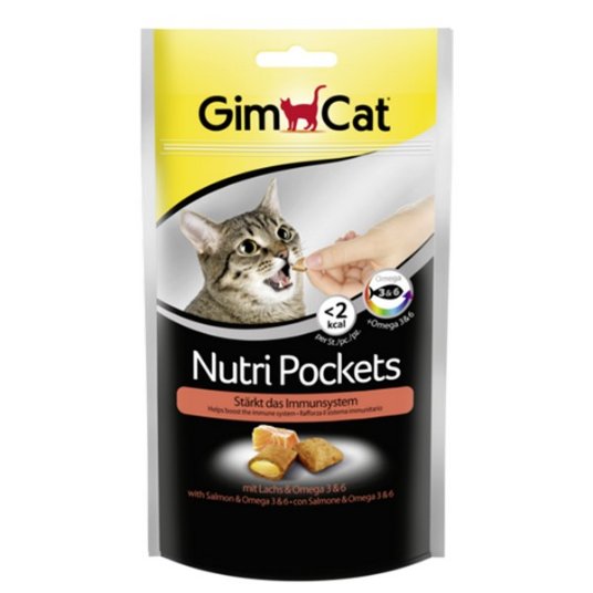GIMCAT NUTRI POCKETS LOSOS + OMEGA 3&6 60 g (12)