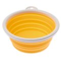 FB zložljiva prenosna posoda, silikon s plastičnim robom, 13x13x6 cm, 355 ml, rumena
