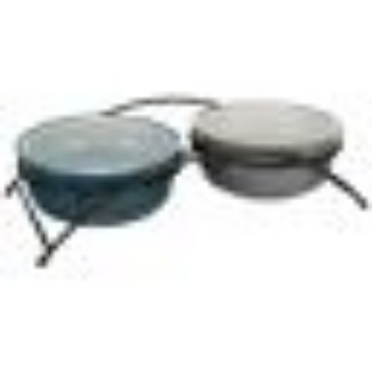 D. TRIXIE SET POSOD KERAM./KOVINA 2X0.6 l/15CM petrol/light petrol/grey/light grey