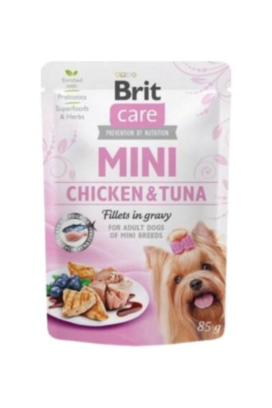 BCD-pouch Mini Adult with Chicken&Tuna fillets in gravy 85g (24)