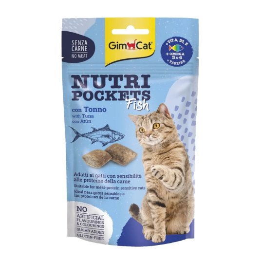 GIMCAT NUTRI POCKETS FISH WITH TUNA 60G (12)