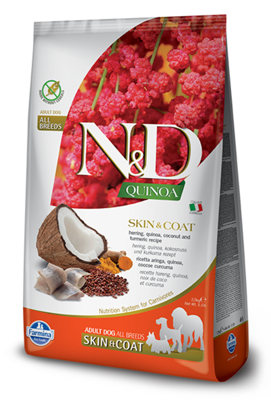 D.N&D Quinoa Dog Skin&Coat Herring&Coconut 2,5kg