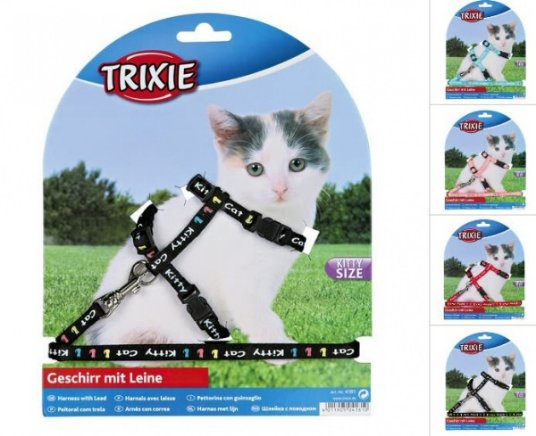 TRIXIE OPRSNICA ZA MAČJE MLADIČKE S POVODCEM 21-33cm/120cm