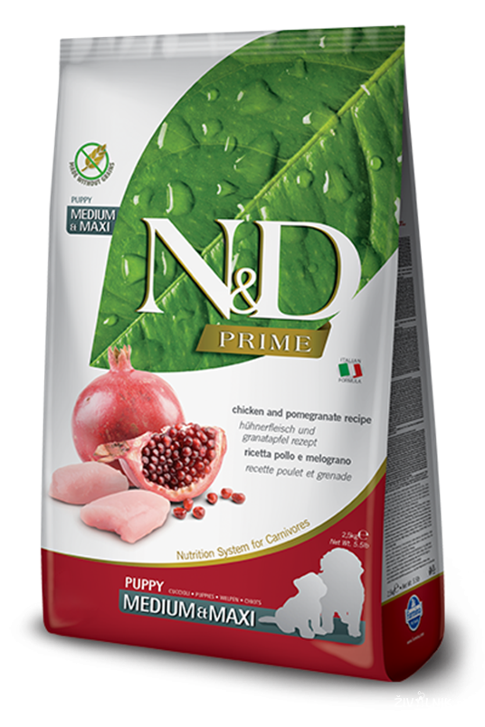 N&D Prime Puppy Chicken&Pomegrante Med/Maxi 2,5kg