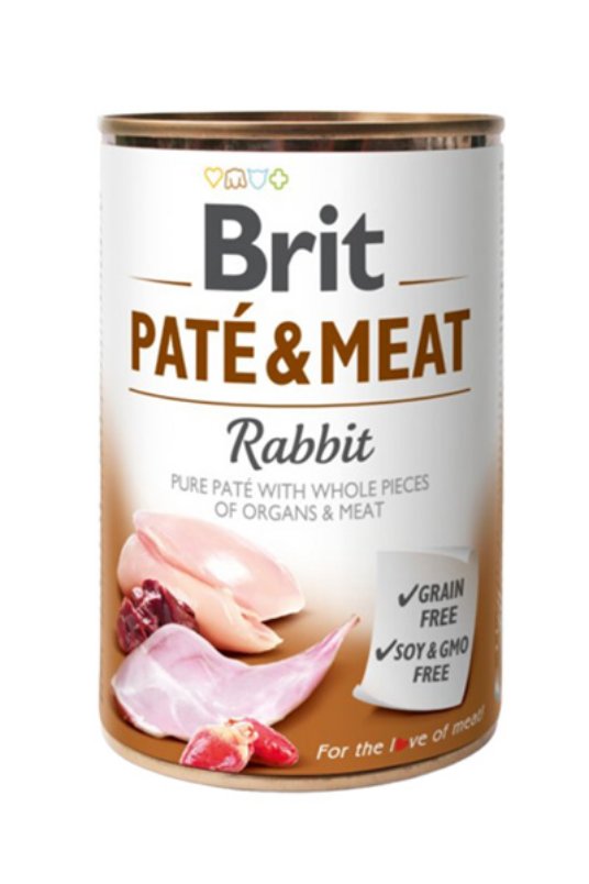 Brit Can Pate & Meat Rabbit 400 g (6) (kunec)