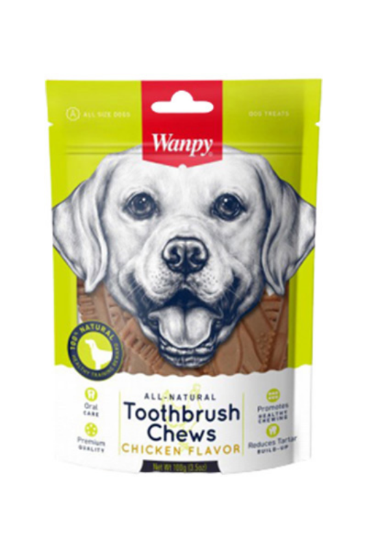 Wanpy Dog Toothbrush Chews Chicken 100g