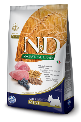 N&D AG Puppy mini Lamb&Blueberry 