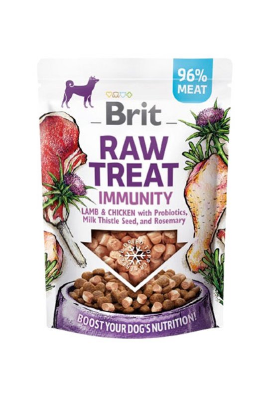 Brit Dog Freeze-dried Raw treat and topper, Immunity (lamb&chicken) 40g (10)