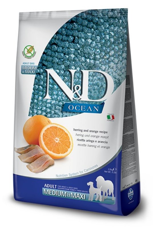 N&D Ocean Fish Dog GF Herring&Orange Adult MD/MX