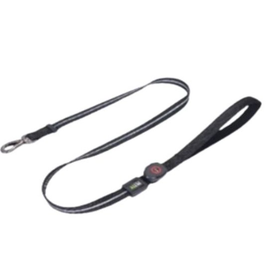 PI povodec LED, M, črn, 2 x 120 cm