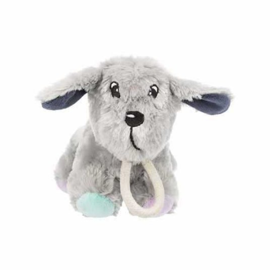 Trixie Junior igrača za pasje mladiče, Ovčka, pliš, vrv, zvok, 24 cm