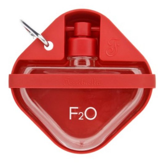 FB F2O prenosna plastenka-posoda, 14 x 14 xm, 350 ml, rdeča