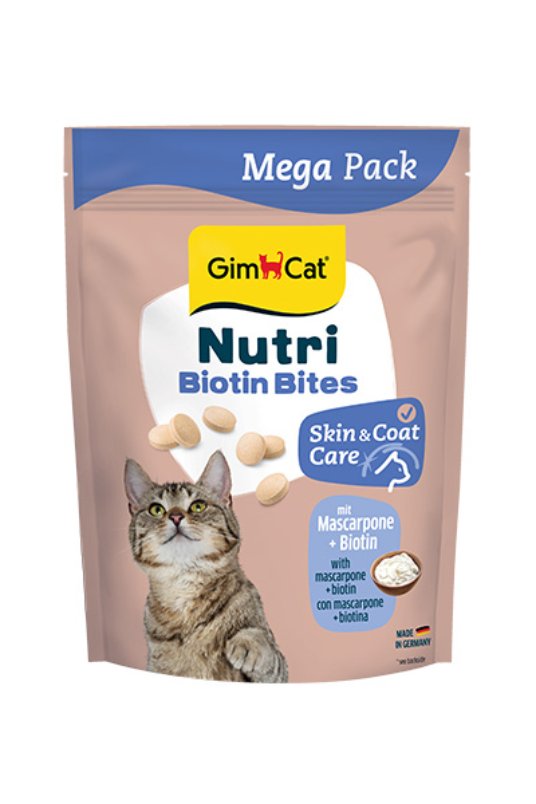 GIMCAT NUTRI BIOTIN BITES MASCARPONE, priboljšek s sirom, 425 g