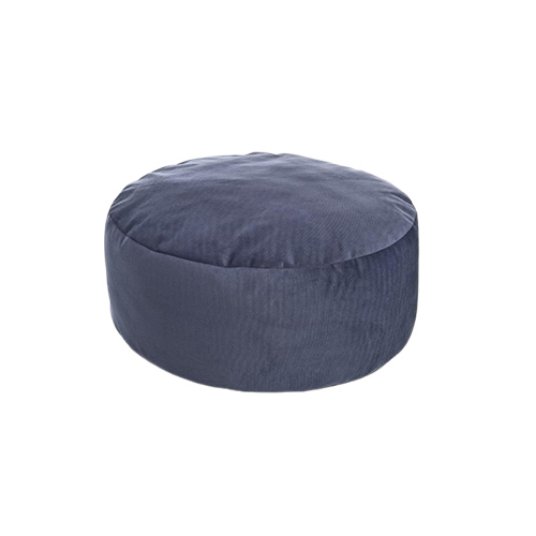 FB okrogla postelja Pouf VELVET, fi 60 cm - v 20 cm, modra