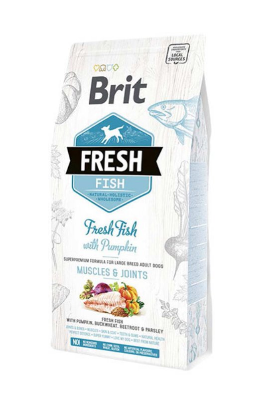Brit Fresh Fish with Pumpkin Adult large 2,5kg Riba z bučo za odrasle pse večjih pasem