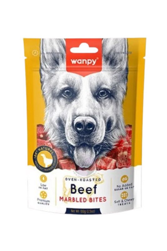 Wanpy Dog Beef Marbled Bites 100g