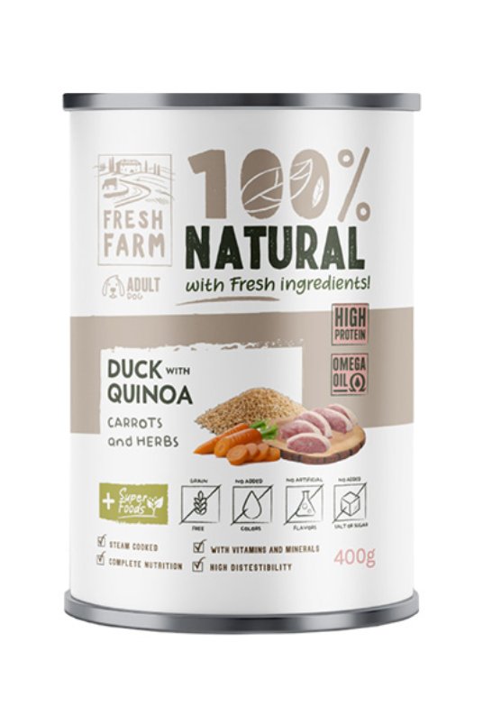 Fresh Farm Coarse Pate, raca, kvinoja, korenje in zelišča, 400 g (12)