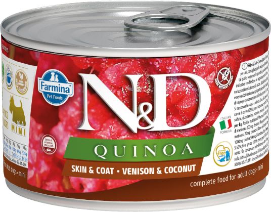 N&D Can Dog Quinoa Venison & Coconut  Mini 140g (6)