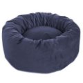 FB okrogla postelja Donut VELVET, fi 60cm-v 20 cm, modra